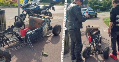 Młody wynalazca zamienił wózek sklepowy w bolid. Podpadł policjantom z Sopotu