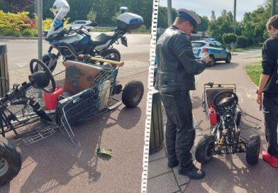Młody wynalazca zamienił wózek sklepowy w bolid. Podpadł policjantom z Sopotu