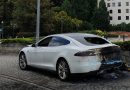 Tesla Model S paliła się w Brzegu. Zebrany materiał nie budził wątpliwości