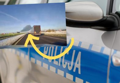 Groźne zdarzenie na S5. Tafla lodu spadła z ciężarówki na auto [WIDEO]