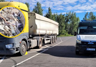 Ciężarówka z gruzem ważyła o 10 ton za dużo. Inspektorzy ITD zatrzymali ją na S8