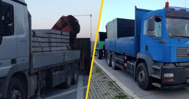 Inspektorzy ITD zatrzymali transport betonowych płyt. Już na pierwszy rzut oka wydawał się podejrzany