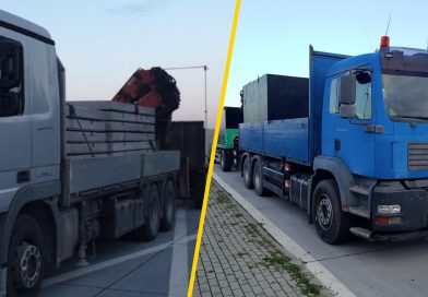Inspektorzy ITD zatrzymali transport betonowych płyt. Już na pierwszy rzut oka wydawał się podejrzany