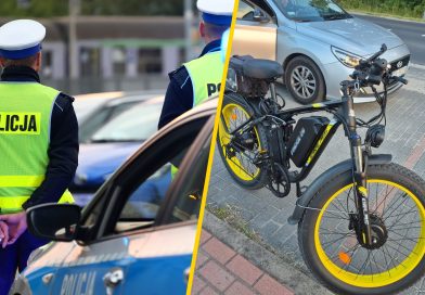 Policjanci jechali 50 km na godz. Nagle zaczął ich wyprzedzać rowerzysta. Na podwójnej ciągłej
