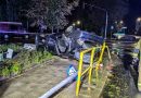 Pijany dachował w samym centrum miasta. Policja zastała straszny widok